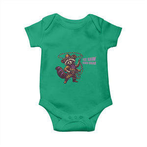 Mardi Gras Raccoon Baby Onesie Yee Haw Cowboy Mardi Gras Carnival Trendy Meme TS14 Irish Green Print Your Wear