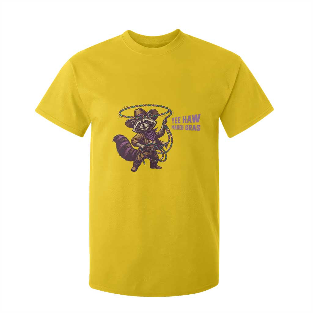 Mardi Gras Raccoon T Shirt For Kid Yee Haw Cowboy Mardi Gras Carnival Trendy Meme TS14 Daisy Print Your Wear