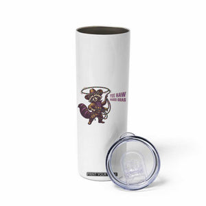 Mardi Gras Raccoon Skinny Tumbler Yee Haw Cowboy Mardi Gras Carnival Trendy Meme TS14 Print Your Wear