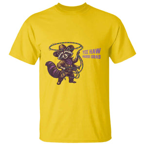 Mardi Gras Raccoon T Shirt Yee Haw Cowboy Mardi Gras Carnival Trendy Meme TS14 Daisy Print Your Wear