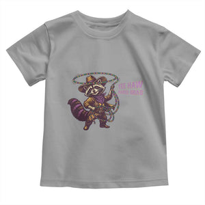 Mardi Gras Raccoon Toddler T Shirt Yee Haw Cowboy Mardi Gras Carnival Trendy Meme TS14 Sport Gray Print Your Wear
