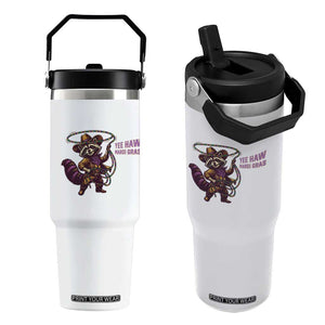 Mardi Gras Raccoon Flip Straw Tumbler Yee Haw Cowboy Mardi Gras Carnival Trendy Meme TS14 One Size: 30 oz White Print Your Wear