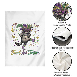 Mardi Gras Raccoon Garden Flag Feral And Festive TS14 Print Your Wear