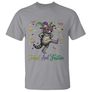 Mardi Gras Raccoon T Shirt Feral And Festive TS14 Sport Gray Print Your Wear