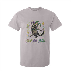 Mardi Gras Raccoon T Shirt For Kid Feral And Festive Trased Panda TS14 Ice Gray Print Your Wear