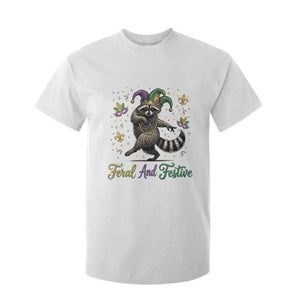 Mardi Gras Raccoon T Shirt For Kid Feral And Festive Trased Panda TS14 White Print Your Wear