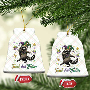 Mardi Gras Raccoon Ceramic Ornament Feral And Festive Trased Panda TS14 Print Your Wear