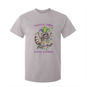 Mardi Gras Raccoon T Shirt For Kid Festive Vibes Feral Energy TS14 Ice Gray Print Your Wear