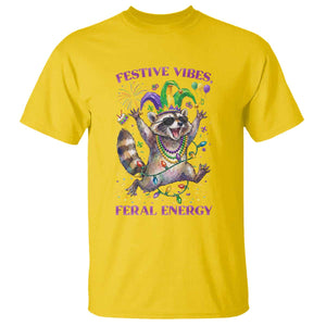 Mardi Gras Raccoon T Shirt Festive Vibes Feral Energy TS14 Daisy Print Your Wear