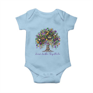Mardi Gras Mask Tree Baby Onesie Laissez Les Bon Temps Rouler TS14 Light Blue Print Your Wear