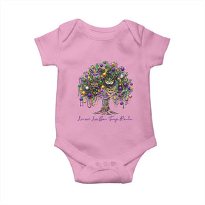 Mardi Gras Mask Tree Baby Onesie Laissez Les Bon Temps Rouler TS14 Light Pink Print Your Wear