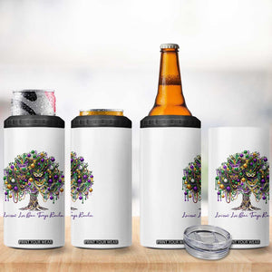 Mardi Gras Mask Tree 4 in 1 Can Cooler Tumbler Laissez Les Bon Temps Rouler TS14 Print Your Wear