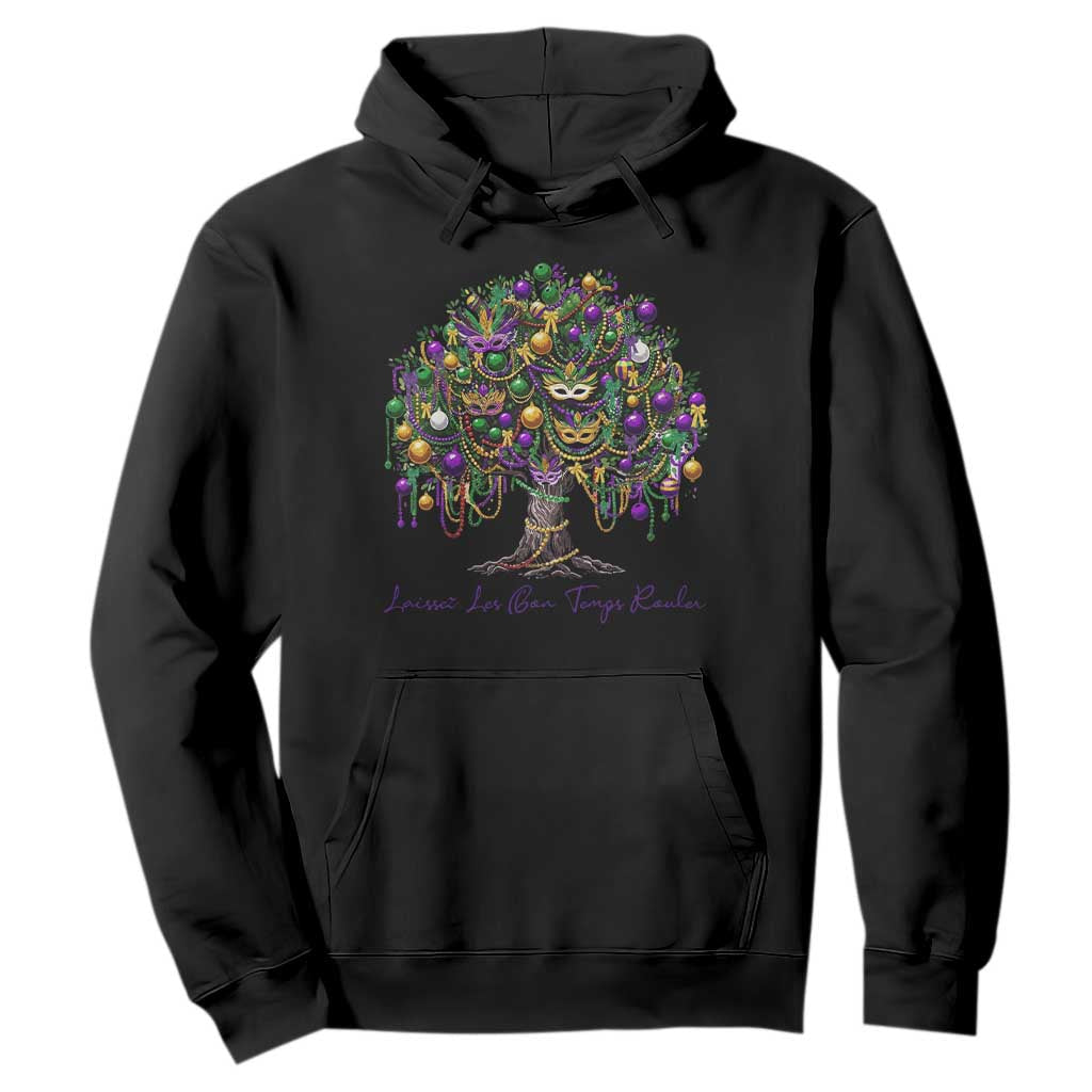 Mardi Gras Mask Tree Hoodie Laissez Les Bon Temps Rouler TS14 Black Print Your Wear