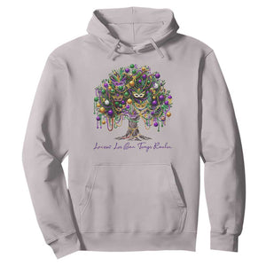 Mardi Gras Mask Tree Hoodie Laissez Les Bon Temps Rouler TS14 Ice Gray Print Your Wear