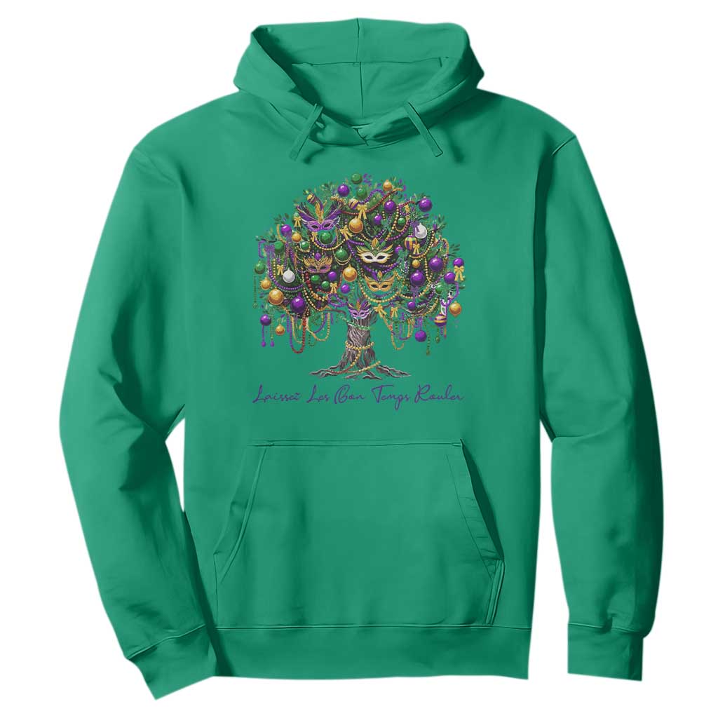 Mardi Gras Mask Tree Hoodie Laissez Les Bon Temps Rouler TS14 Irish Green Print Your Wear