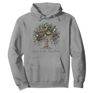 Mardi Gras Mask Tree Hoodie Laissez Les Bon Temps Rouler TS14 Sport Gray Print Your Wear
