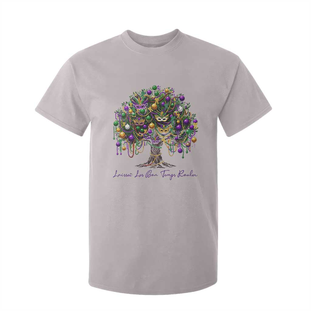 Mardi Gras Mask Tree T Shirt For Kid Laissez Les Bon Temps Rouler TS14 Ice Gray Print Your Wear