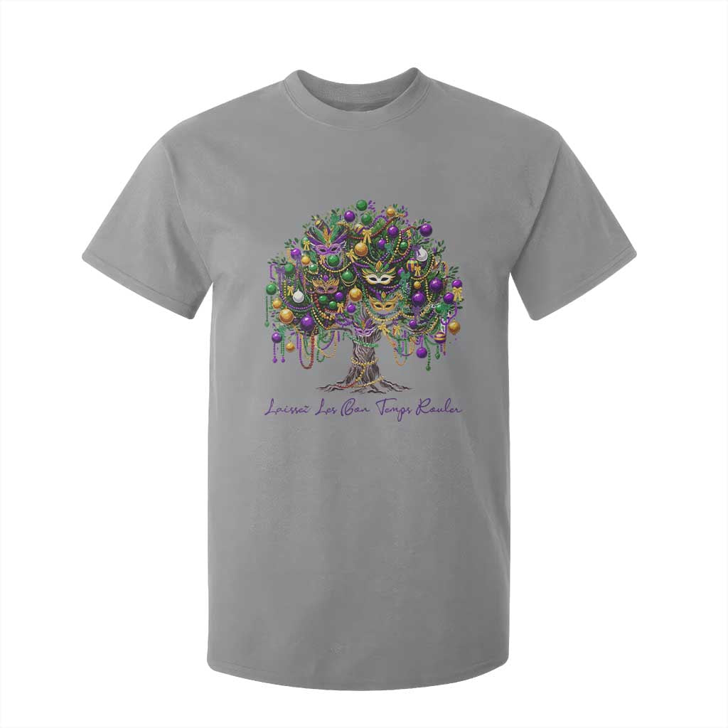 Mardi Gras Mask Tree T Shirt For Kid Laissez Les Bon Temps Rouler TS14 Sport Gray Print Your Wear