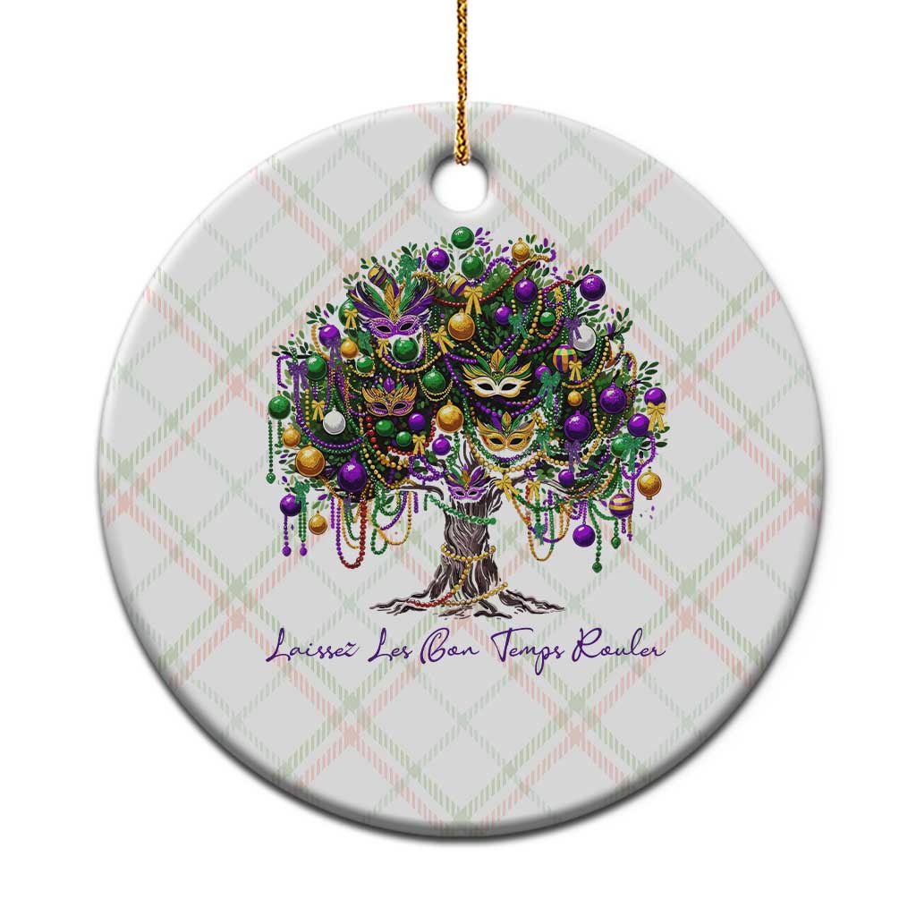 Mardi Gras Mask Tree Ceramic Ornament Laissez Les Bon Temps Rouler TS14 1pc Christmas Plaid Print Your Wear
