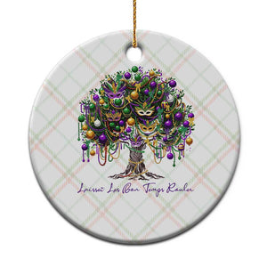 Mardi Gras Mask Tree Ceramic Ornament Laissez Les Bon Temps Rouler TS14 1pc Christmas Plaid Print Your Wear