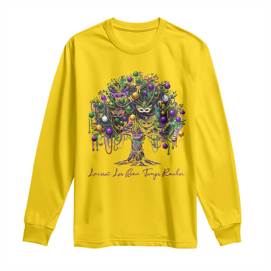 Mardi Gras Mask Tree Long Sleeve Shirt Laissez Les Bon Temps Rouler TS14 Daisy Print Your Wear