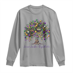 Mardi Gras Mask Tree Long Sleeve Shirt Laissez Les Bon Temps Rouler TS14 Sport Gray Print Your Wear