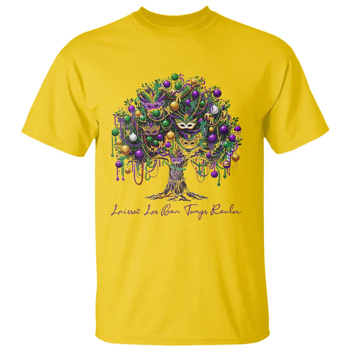 Mardi Gras Mask Tree T Shirt Laissez Les Bon Temps Rouler TS14 Daisy Print Your Wear
