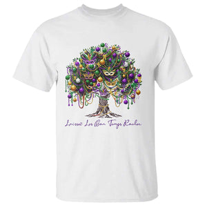 Mardi Gras Mask Tree T Shirt Laissez Les Bon Temps Rouler TS14 White Print Your Wear