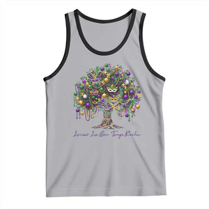Mardi Gras Mask Tree Tank Top Laissez Les Bon Temps Rouler TS14 Athletic Heather Black Print Your Wear