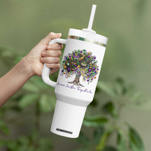 Mardi Gras Mask Tree Tumbler With Handle Laissez Les Bon Temps Rouler TS14 Print Your Wear
