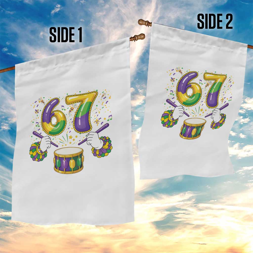 67 Mardi Gras Meme Garden Flag Funny Six Seven Carnival Trendy TS14 Print Your Wear