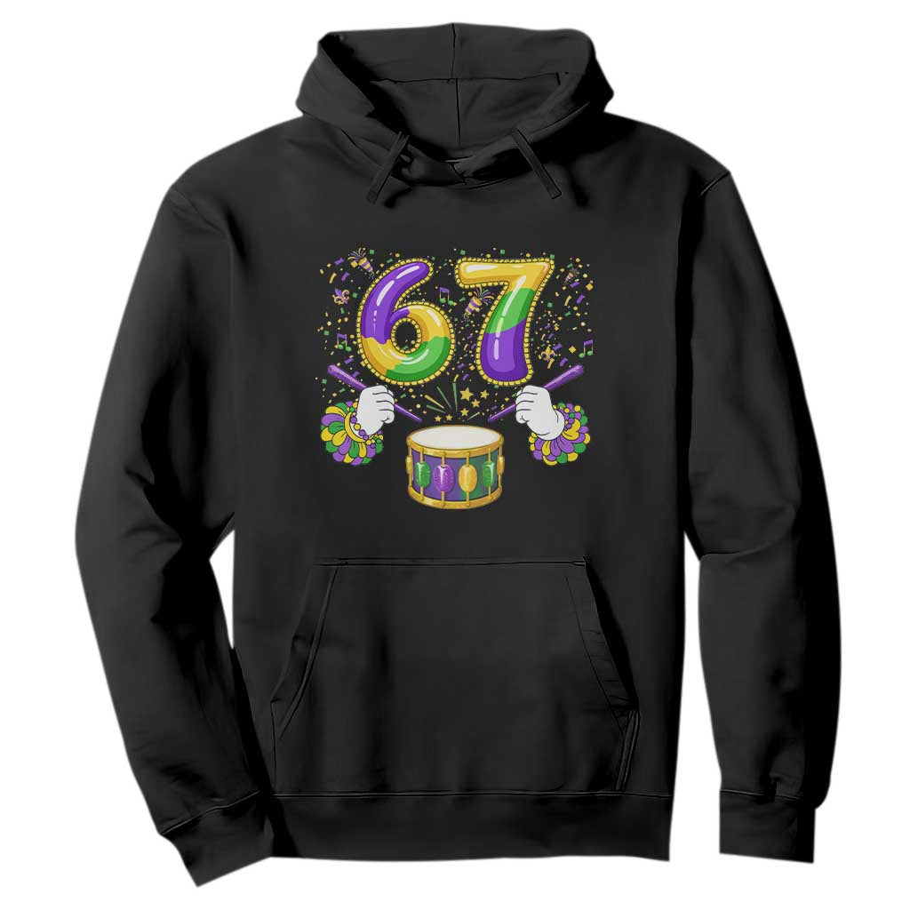 67 Mardi Gras Meme Hoodie Funny Six Seven Carnival Trendy TS14 Black Print Your Wear