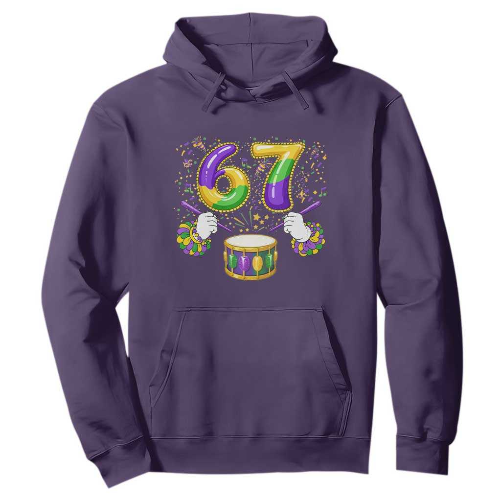 67 Mardi Gras Meme Hoodie Funny Six Seven Carnival Trendy TS14 Purple Print Your Wear