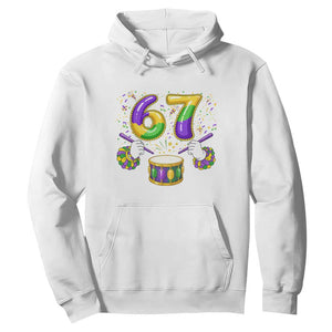 67 Mardi Gras Meme Hoodie Funny Six Seven Carnival Trendy TS14 White Print Your Wear