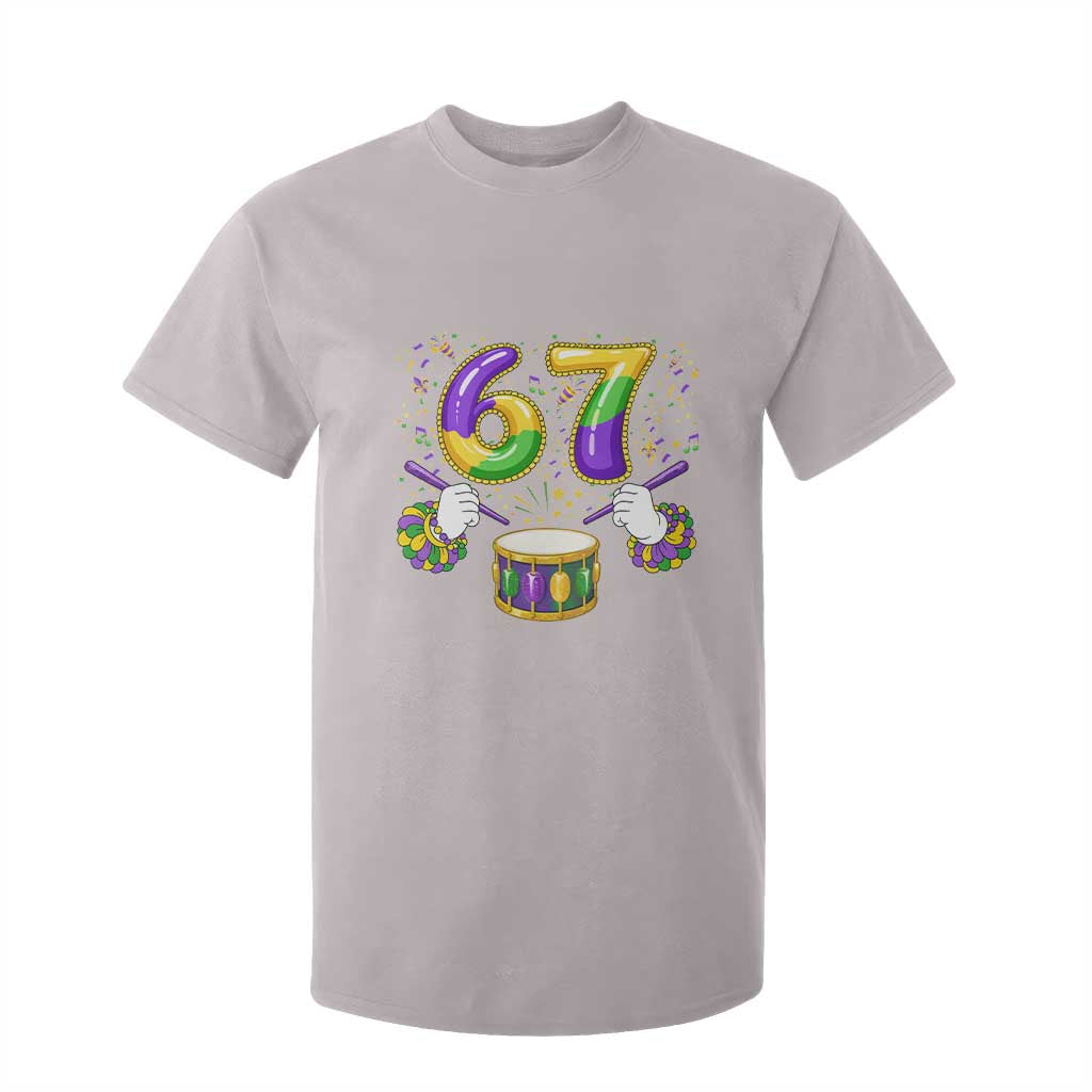 67 Mardi Gras Meme T Shirt For Kid Funny Six Seven Carnival Trendy TS14 Ice Gray Print Your Wear