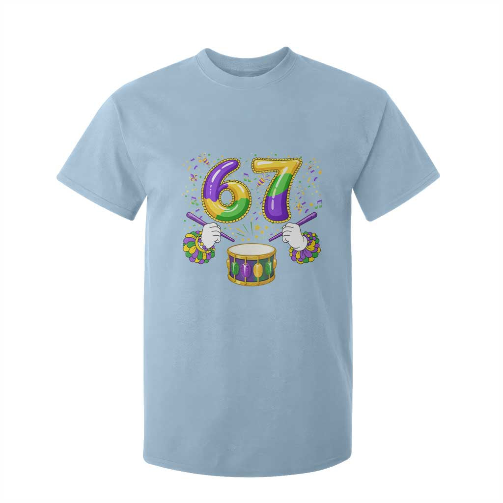 67 Mardi Gras Meme T Shirt For Kid Funny Six Seven Carnival Trendy TS14 Light Blue Print Your Wear