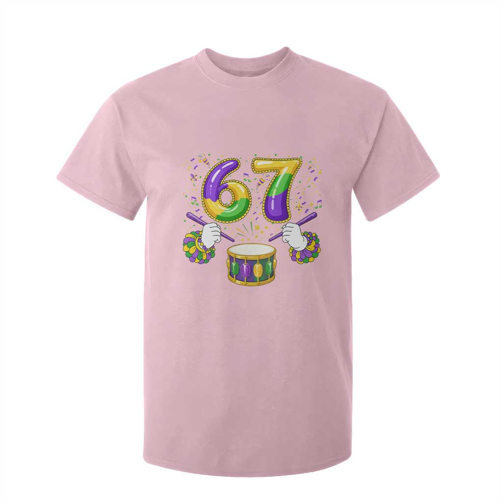 67 Mardi Gras Meme T Shirt For Kid Funny Six Seven Carnival Trendy TS14 Light Pink Print Your Wear