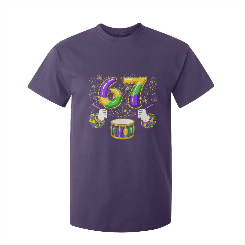 67 Mardi Gras Meme T Shirt For Kid Funny Six Seven Carnival Trendy TS14 Purple Print Your Wear