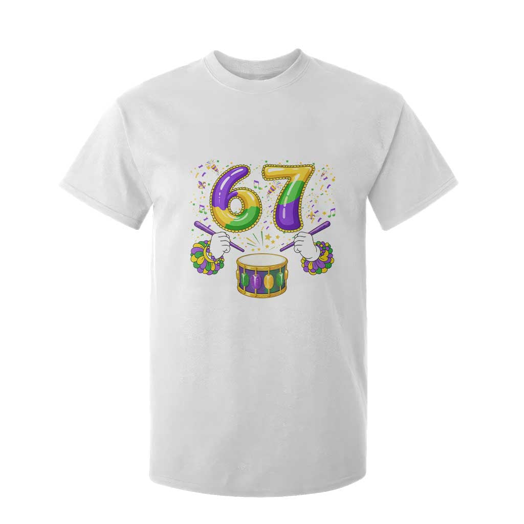 67 Mardi Gras Meme T Shirt For Kid Funny Six Seven Carnival Trendy TS14 White Print Your Wear