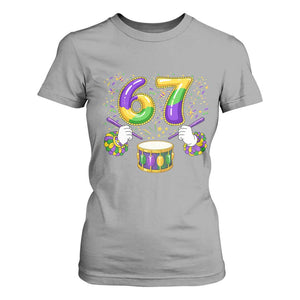 67 Mardi Gras Meme T Shirt For Women Funny Six Seven Carnival Trendy TS14 Sport Gray Print Your Wear