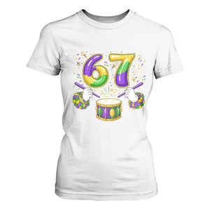 67 Mardi Gras Meme T Shirt For Women Funny Six Seven Carnival Trendy TS14 White Print Your Wear