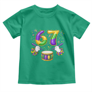67 Mardi Gras Meme Toddler T Shirt Funny Six Seven Carnival Trendy TS14 Irish Green Print Your Wear