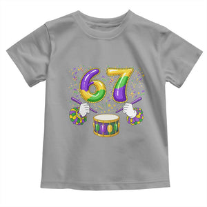 67 Mardi Gras Meme Toddler T Shirt Funny Six Seven Carnival Trendy TS14 Sport Gray Print Your Wear