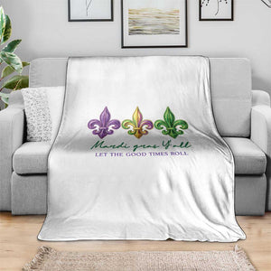 Mardi Gras Throw Blanket Let The Good Time Roll TS14 Print Your Wear