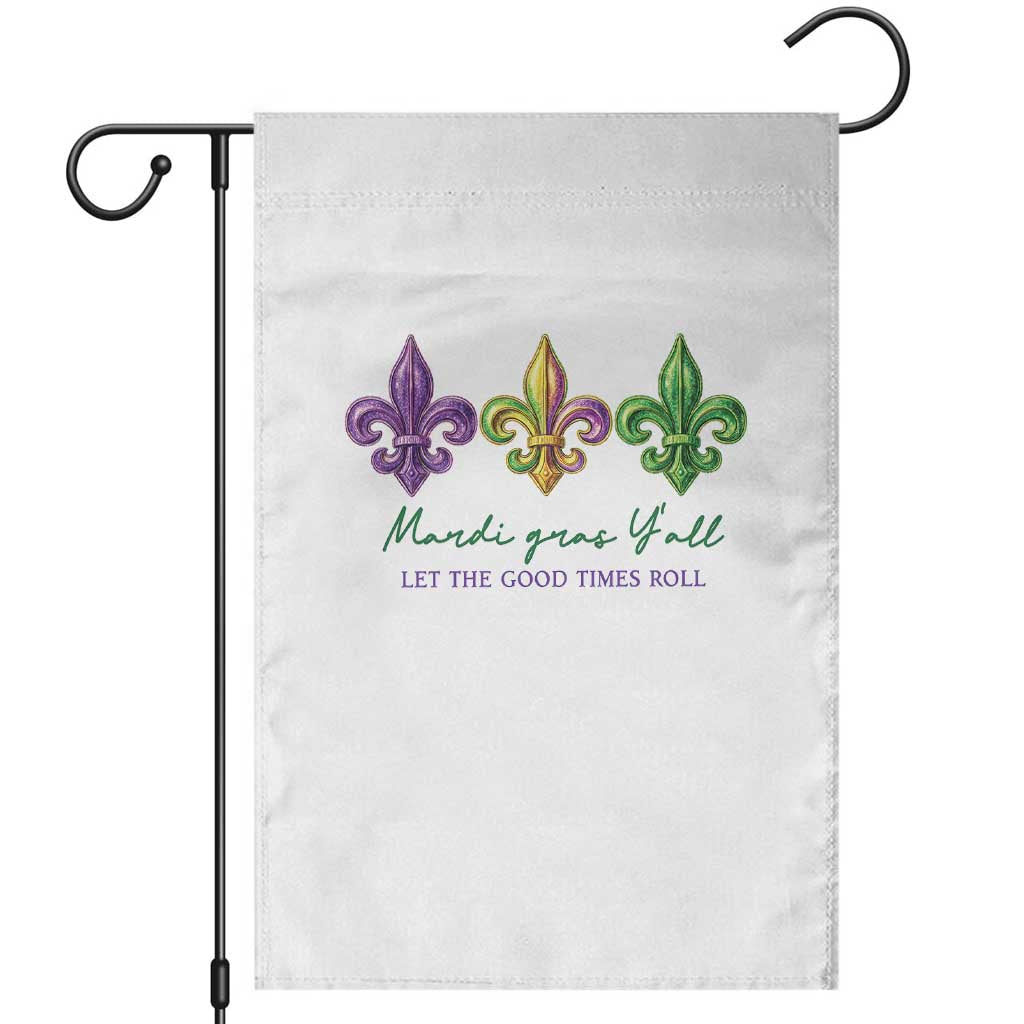 Mardi Gras Garden Flag Let The Good Time Roll TS14 White Print Your Wear