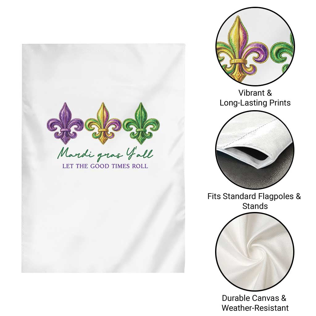 Mardi Gras Garden Flag Let The Good Time Roll TS14 Print Your Wear