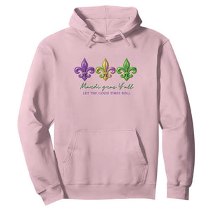 Mardi Gras Hoodie Let The Good Time Roll TS14 Light Pink Print Your Wear