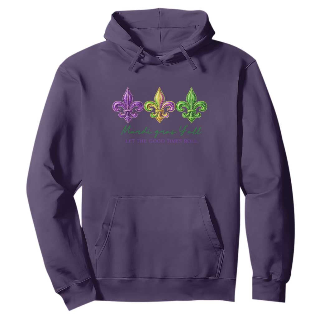 Mardi Gras Hoodie Let The Good Time Roll TS14 Purple Print Your Wear