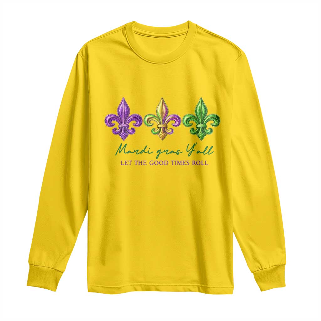 Mardi Gras Long Sleeve Shirt Let The Good Time Roll TS14 Daisy Print Your Wear