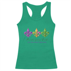 Mardi Gras Racerback Tank Top Let The Good Time Roll TS14 Irish Green Print Your Wear